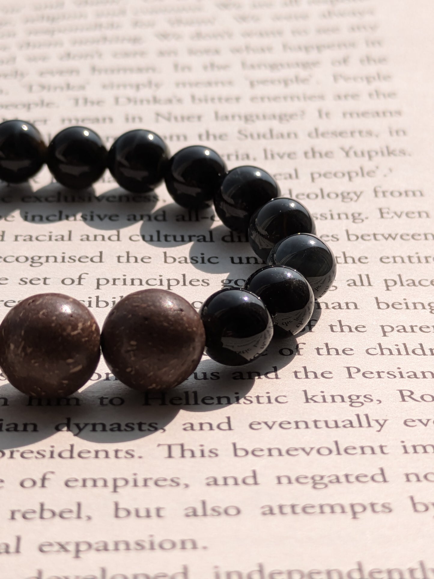 Blue Tiger Eye(8mm) & Herbal Flowers Bracelet